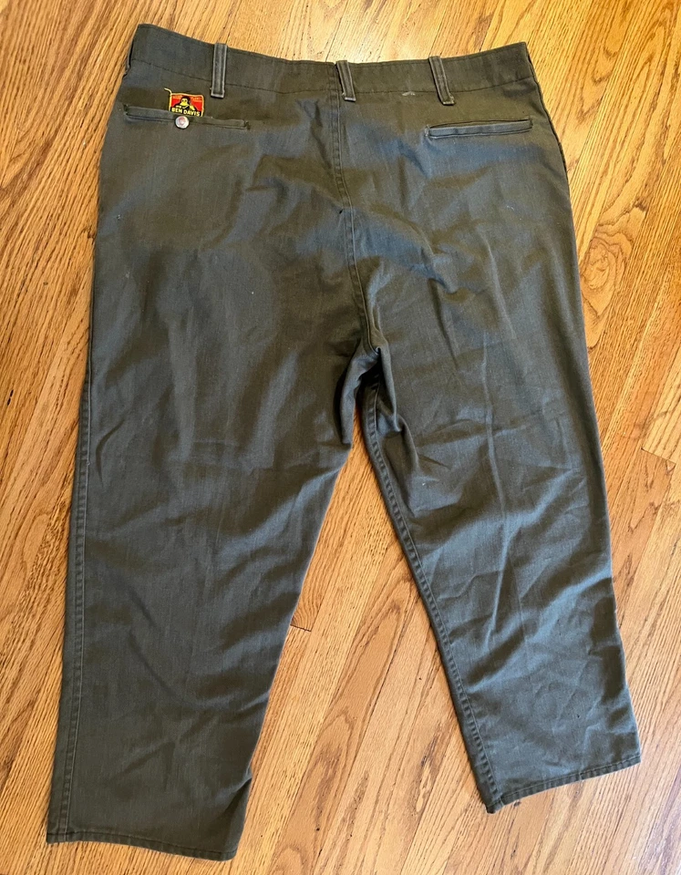 Pantalones de Trabajo Ben Davis Verde Años 70 De Colección Para Hombre Talla 38 Exterior Ropa de Trabajo ORGULLO Cremallera Foto 2 de 4