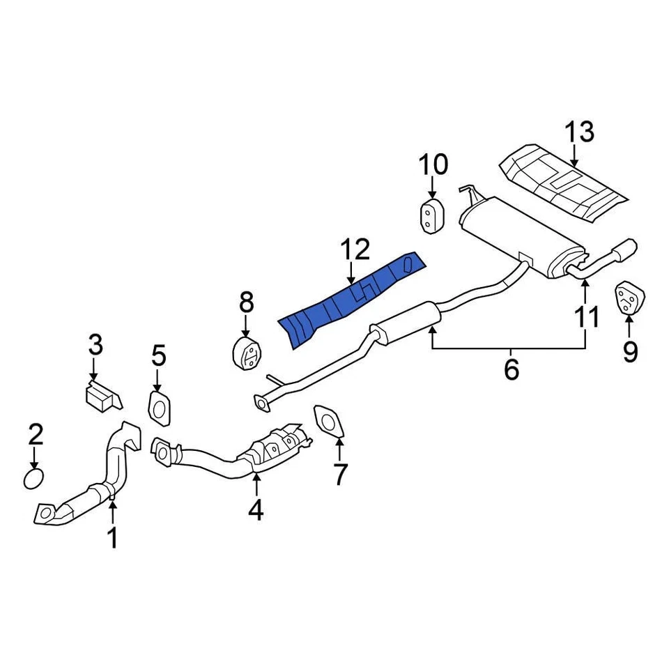For Nissan Rogue Select 2014-2015 Nissan 16590JG30C Exhaust Heat Shield - Imagem 2 de 4