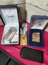 Lot Of 4 Vintage Colibri Lighters 1 Working 3 Need Work All Have New Batteries 