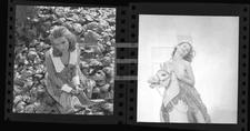 2 Marianna Hill Movie Actress Model Harry Langdon Negative w/rights Lot 905A