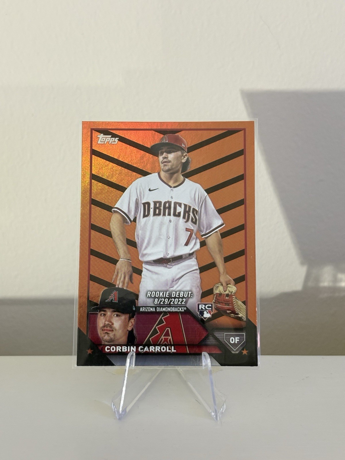2023 Topps Update Series Rookie Debut Orange and Black Foil Corbin Carroll