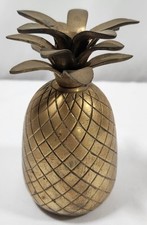 Vintage Brass Pineapple Dinner Service Bell 5" Made In India 