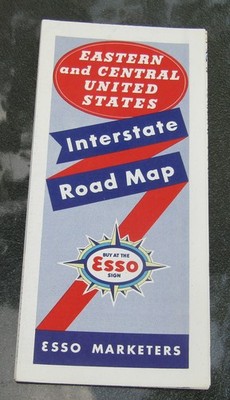1938 ESSO Marketers Eastern And Central United States Interstate Road Map UNUSED