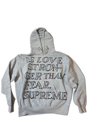 Supreme x Cactus Plant Flea Market Love Is Stronger Than Fear Hoodie Gray Small