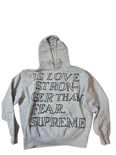 Supreme x Cactus Plant Flea Market Love Is Stronger Than Fear Hoodie Gray Small