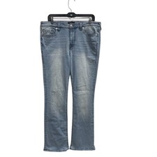 True Religion Becca Mid Rise Bootcut Jeans Light Wash Blue Size 33 Womens