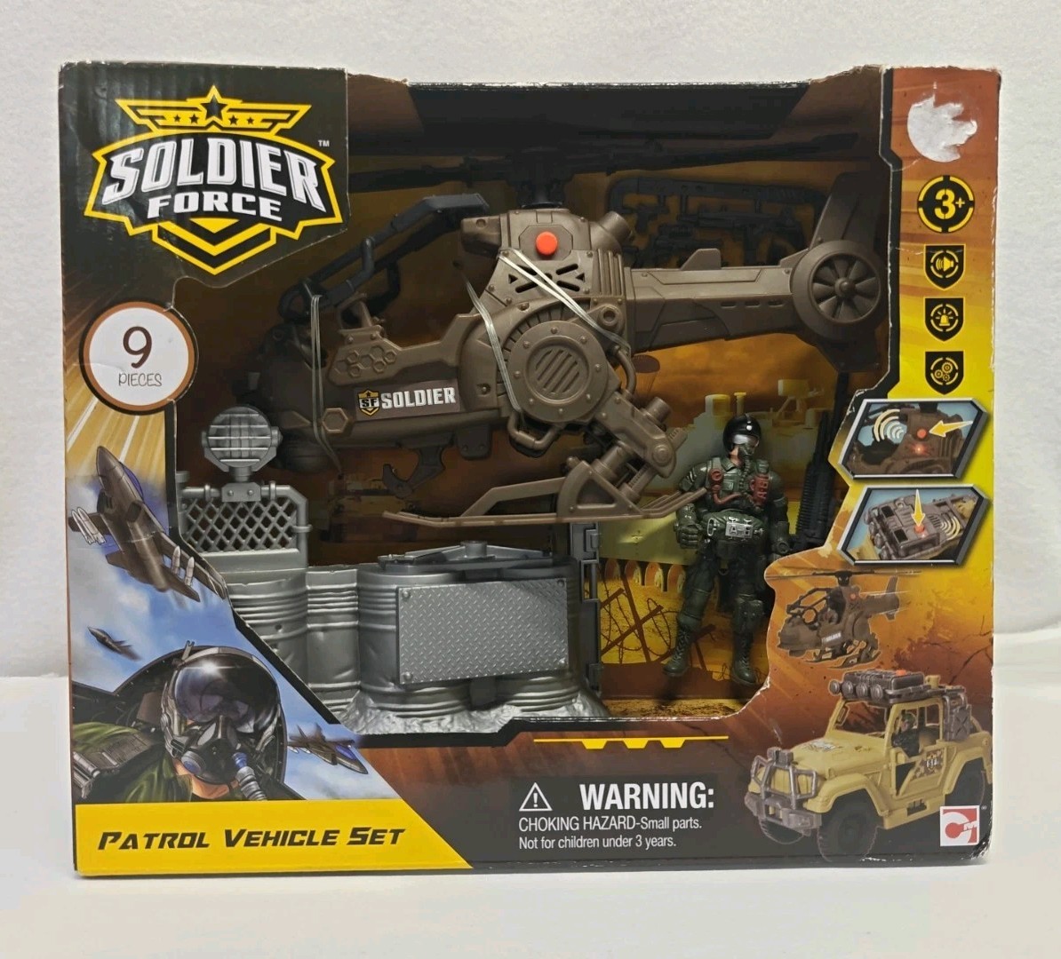 Soldier Force Patrol Vehicle Set Helicopter Chap Mei ACTION