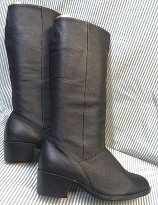 BAGATELLE VTG 90'S BLACK LEATHER PULL ON RIDING BOOTS WOMENS 9W