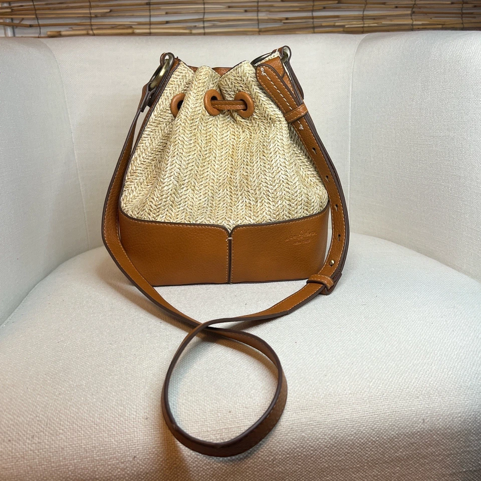 Sam Edelman Weaved Satchel . Tan And Brown Crossbody Bag  - Image 4 of 4