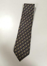 FENDI Designs Pattern Tie High Brand Navy Used