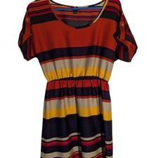 Banana Republic Striped Shift Dress Womens Sz 4 Multicolor  Office Casual