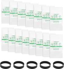 15 +5 Pack 204814 HEPA Filter Bags plus Belts, for Kirby Vacuum Bags 204811 2048