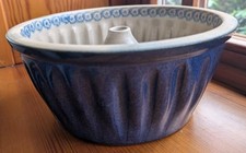 Schulze Crinitz Gugelhupf Form Keramik Kuchen Backform groß blau TOP
