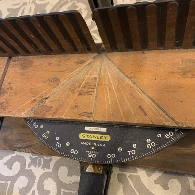 Antique Vintage Stanley No. 358A  Saw Mitre Box Made In USA Woodworking #C-1