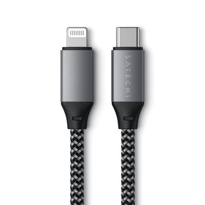 Satechi W128822823 ST-TCL10M Usb Cable 0.25 M C  C/Lightning Black, Grey ~E~