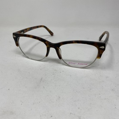 BETSEY JOHNSON EYEWEAR QUEENBEE 52-17-140 TORTOISE FLEX HINGE EYEGLASSES I741