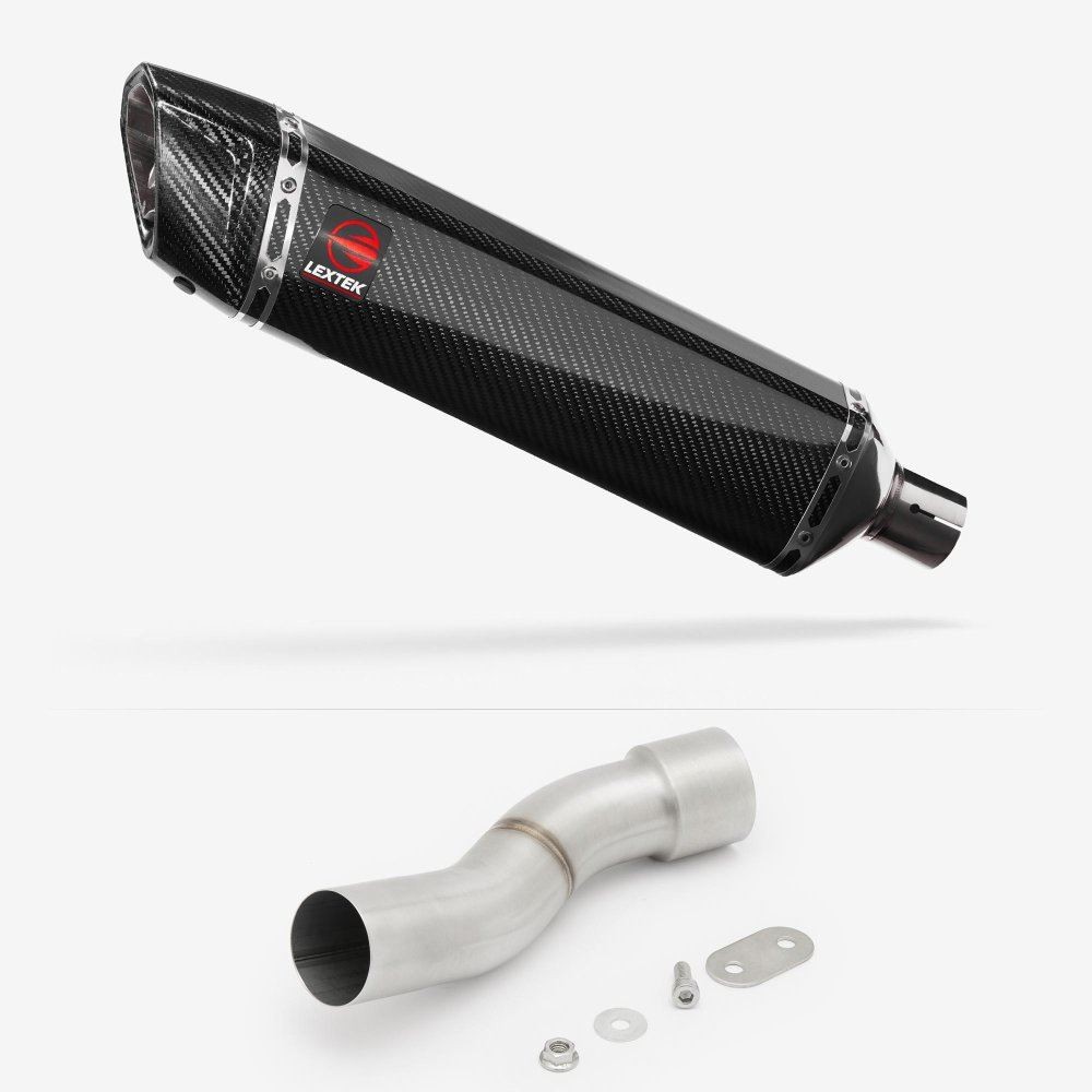 Lextek SP7C Exhaust 400mm with Link Pipe for Ducati Monster 1200 (14-19)
