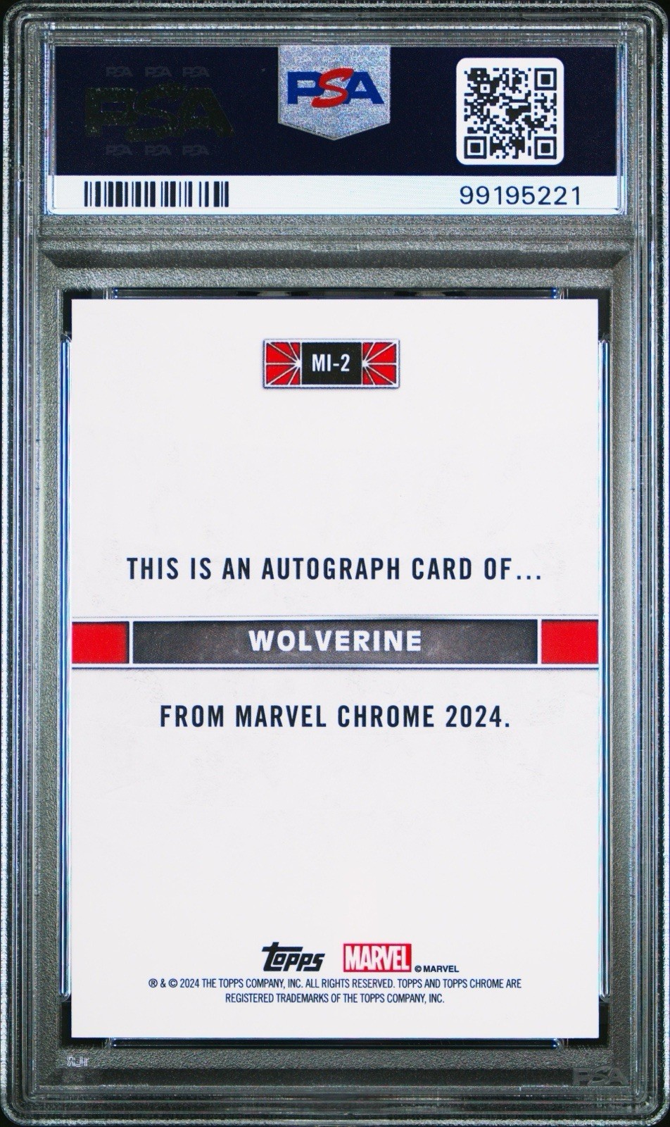 2024 Topps Chrome Marvel WOLVERINE Human Torch Refractor Auto #20/39 PSA 10 view 3