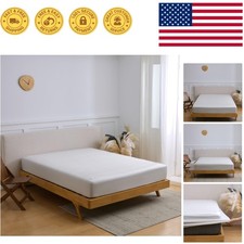 King Size Dustproof Box Spring Cover - Soft Elastic Knit Bed Skirt, Ivory