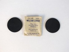 Vintage Pair Of Navy Willson Lenses 50mm Binocular Lens Filters - Dark Green
