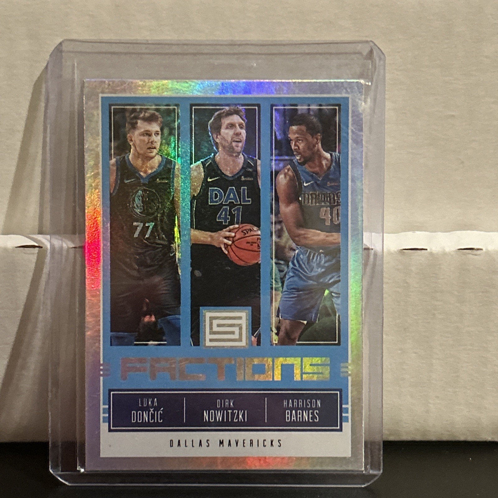 2018-19 Panini Status Factions #16 Luka Doncic RC Dirk Nowitzki MAVERICKS LEGEND