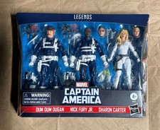Marvel Legends Dum Dum Dugan Nick Fury Jr. Sharon Carter SHIELD 3-Pack DAMAGED