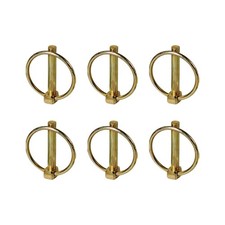 LannuMet 6Pcs 3/8 Inch Heavy Duty Steel Lynch Pin with Ring Lock 6 pcs 