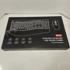 Keyboard Wireless and Mouse Combo MK399 Ergonomic Design 2.4G Full Size Wave