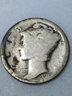 1919 Mercury Dime 10c Philadelphia Mint 90% US Silver