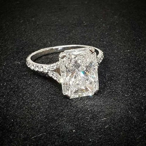 Art Deco Antique 4.10Ct Diamond Vintage Engagement Ring 925 Sterling Silver
