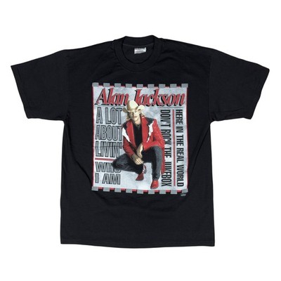 Vintage 1995 Alan Jackson T Shirt L Black Country Music Winterland Graphic USA