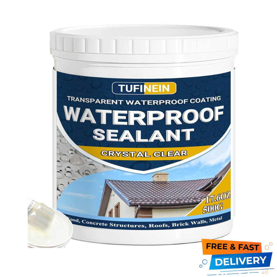 Waterproof Sealant 17.6oz Clear TUFINEIN Transparent Coating Water-Based Agent