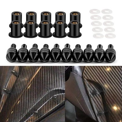 Windscreen Windshield Motorcycle Spike Bolts 5MM Wind Screen Bolt Screw 10Pcs