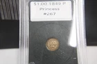1849p Gold Liberty Head Coin $1.00 90% Gold Nice Coin