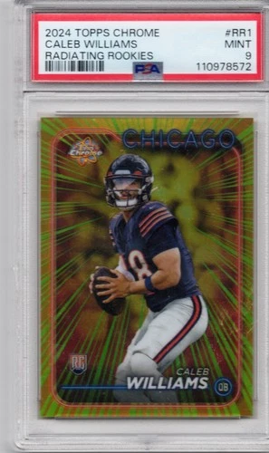 2024 Topps Chrome Radiating Rookies #RR1 Caleb Williams PSA 9