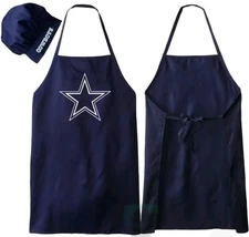 NEW NFL Team Apron and Chef Hat DALLAS COWBOYS Barbecue Tailgating Tailgate BBQ