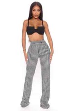Fashion Nova Check Back Later Wide Leg Pants Size Medium