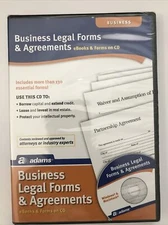 NEW SEALED Adams NUVA Business Legal Forms on CD