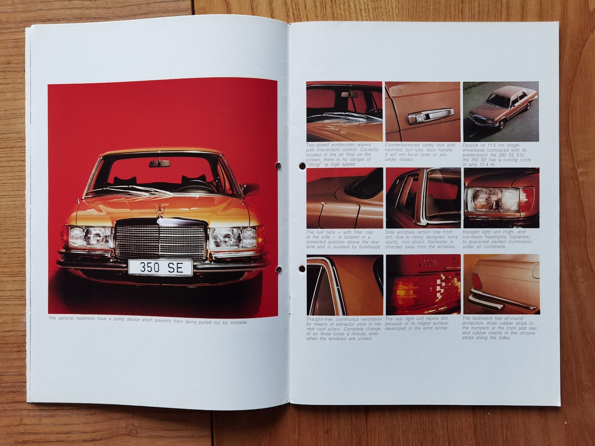 Mercedes-Benz 350 SE カタログ Mercedes-Benz 350 SE catalogue/brochure | eBay