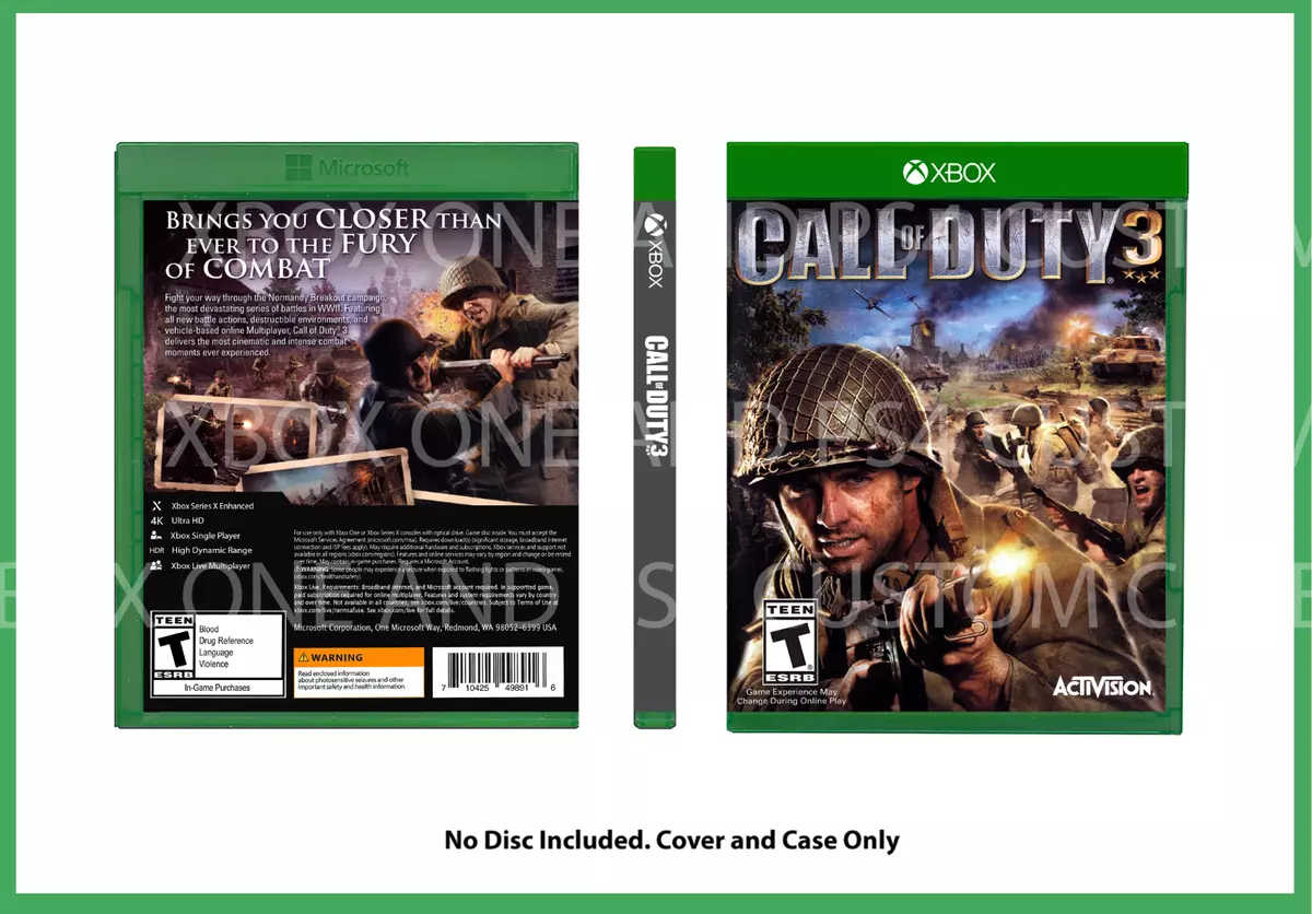 CUSTM CASE REPLACEMENT NO DISC Call of Duty WWII PS5 SEE