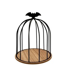 Halloween Bat Birdcage Target Bullseye Decorative Cloche Bird Table Spooky Decor