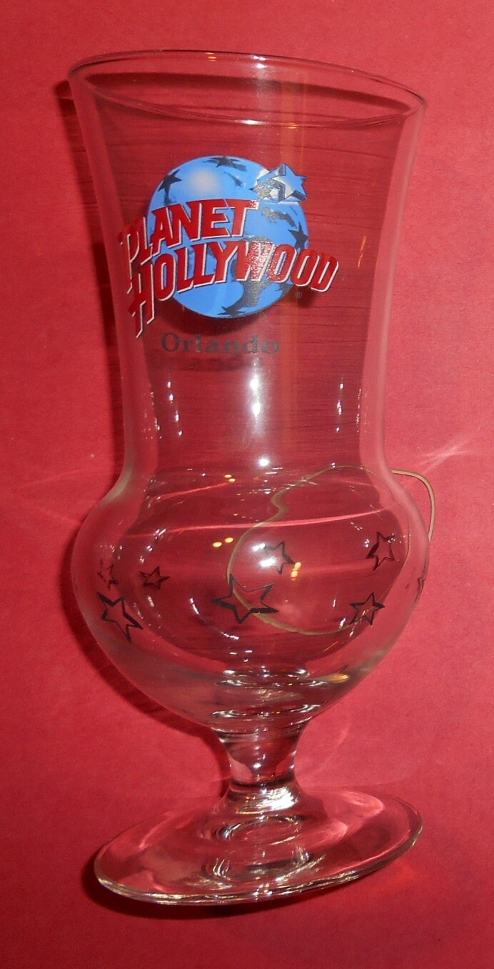 Downtown Disney Pre-Observatory Orlando Planet Hollywood Hurricane Glass - 2012