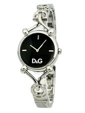 D&G Dolce & Gabbana Women's DW0681 Flock Stainless Black Dial Jewellery Watch