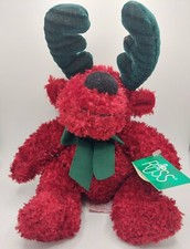Russ Twinkle Maroon/Sparkle Reindeer Moose Plush Stuffed Animal Christmas 12"