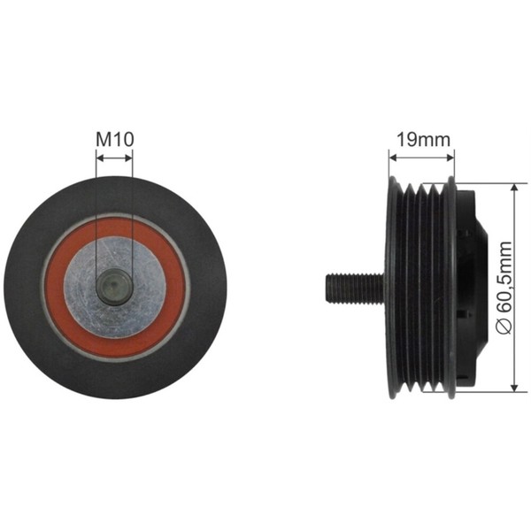 Nty Spannrolle Keilrippenriemen FüR Audi A4 8D2 B5 1.6 1.8 8E2 B6 1.9 Tdi-image