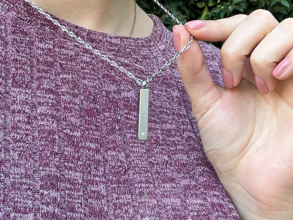 Collar de urna personalizado para cenizas - Joyería de cremación para cenizas humanas Foto 4 de 4