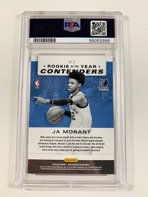 2019-20 Panini Contenders ROY JA MORANT ROOKIE OF THE YEAR RC #2
