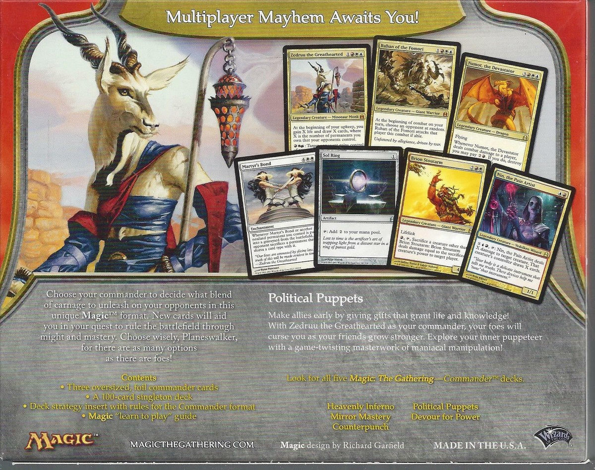 political cards mtg MTG Magic the Gathering - Sealed - English Commander 2011 Political Puppets
