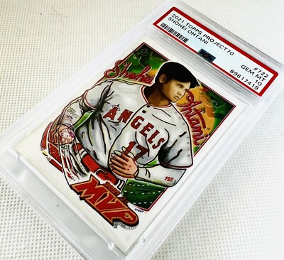 Shohei Ohtani Project70 アートカード 2枚セッと-4 2021 Topps Project 70 Shohei Ohtani By Efdot #722 PSA 10