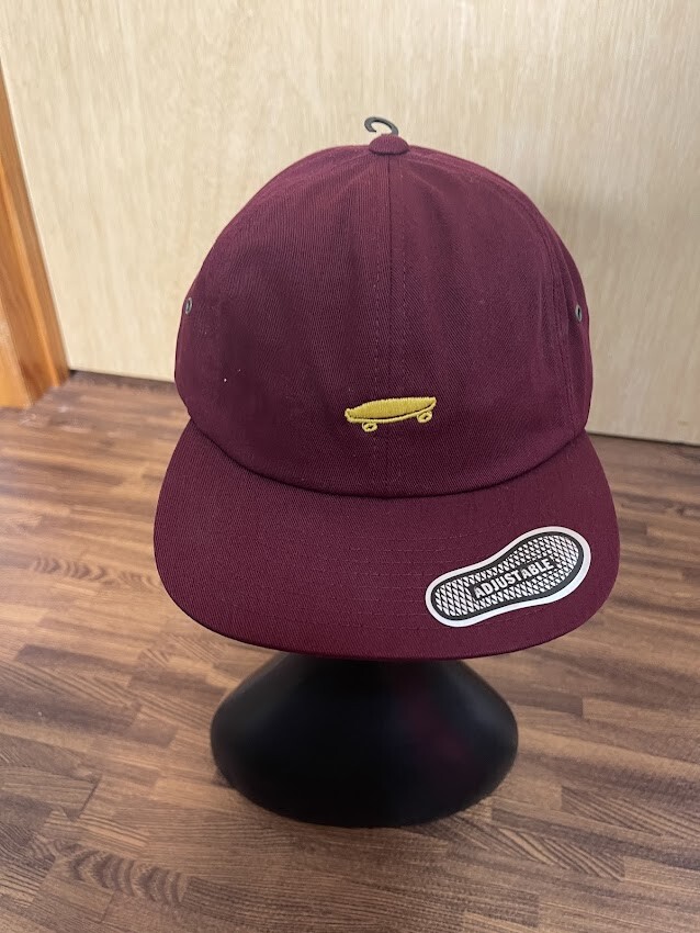 Skateboard Adjustable Cotton Baseball Cap with Vinous Embroidery One Size-image